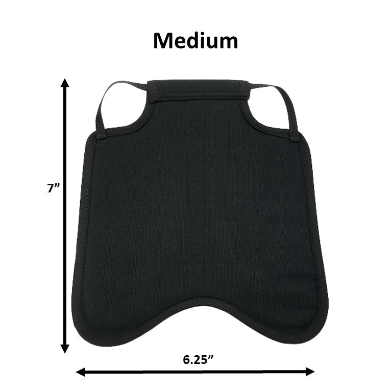 Navy small bantam hen saddle by Crazy K Farm Pet and Poultry, back pack style, made in USA, for protecting hens.