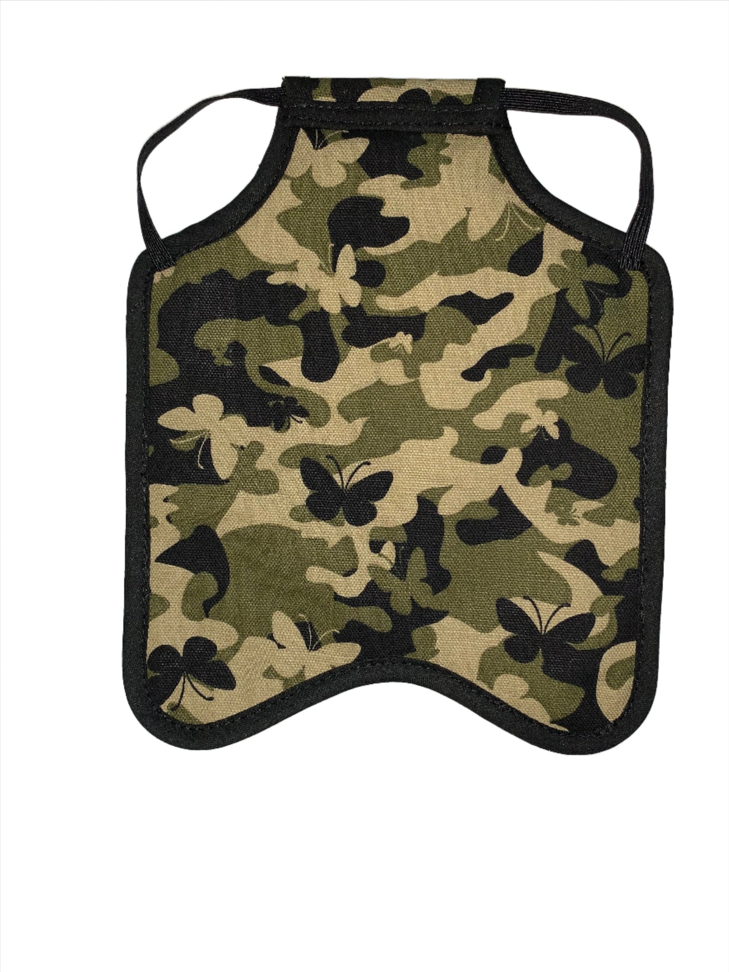 Navy small hen saddle for bantams by Crazy K Farm Pet and Poultry, back-pack style chicken apron for hen protection, made in USA.
