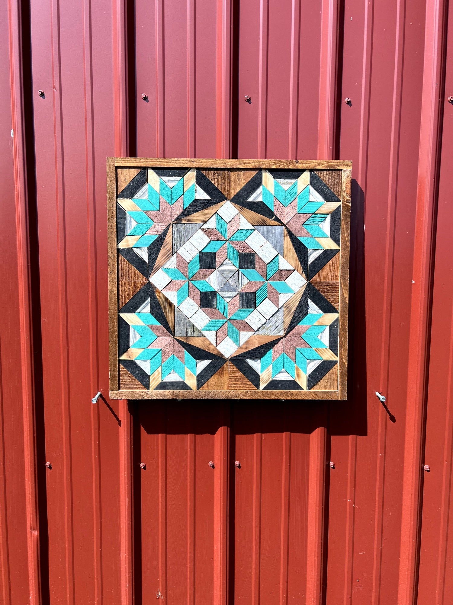 Amish Handmade Barn Quilt - Square (20.75 in x 20.75 in x 1 in) - Amish Country Store ~ Blessings Grow Meadows