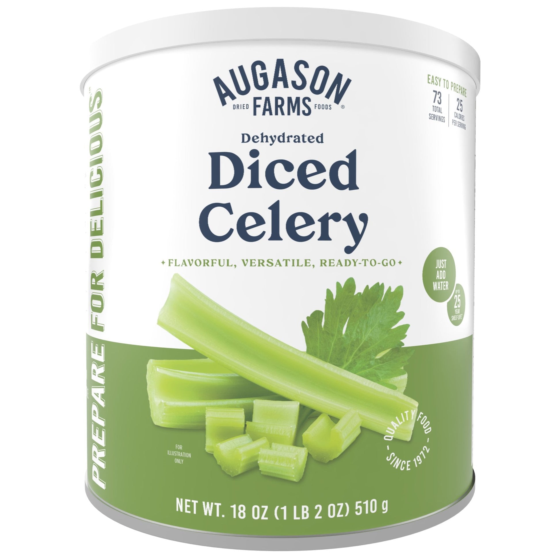 Dehydrated Cross Cut Celery Can, 73 Servings - Blessings Grow Meadows