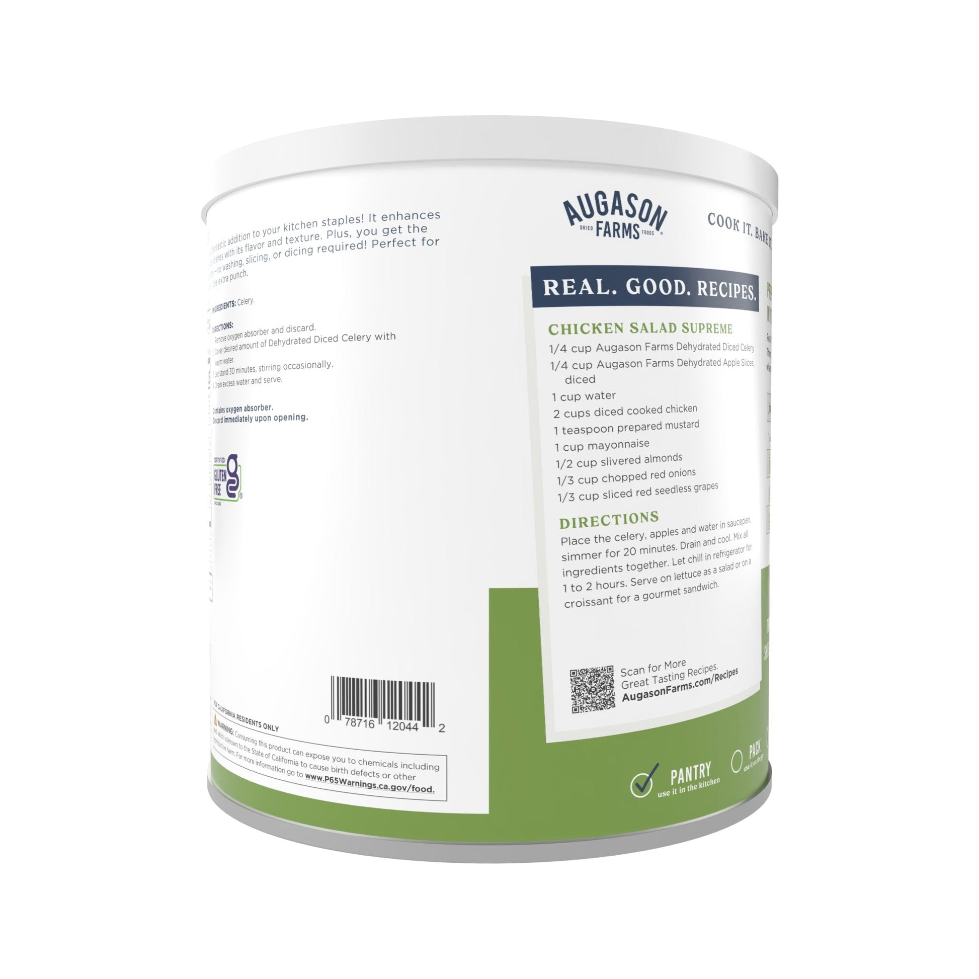 Dehydrated Cross Cut Celery Can, 73 Servings - Blessings Grow Meadows