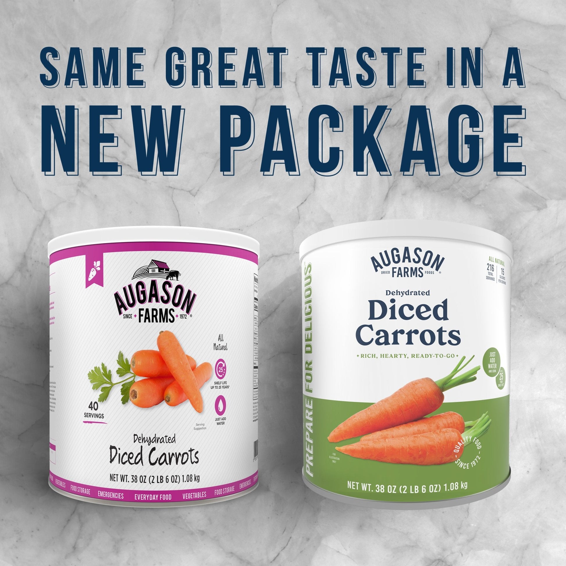 Dehydrated Diced Carrots Can, 216 Servings - Blessings Grow Meadows