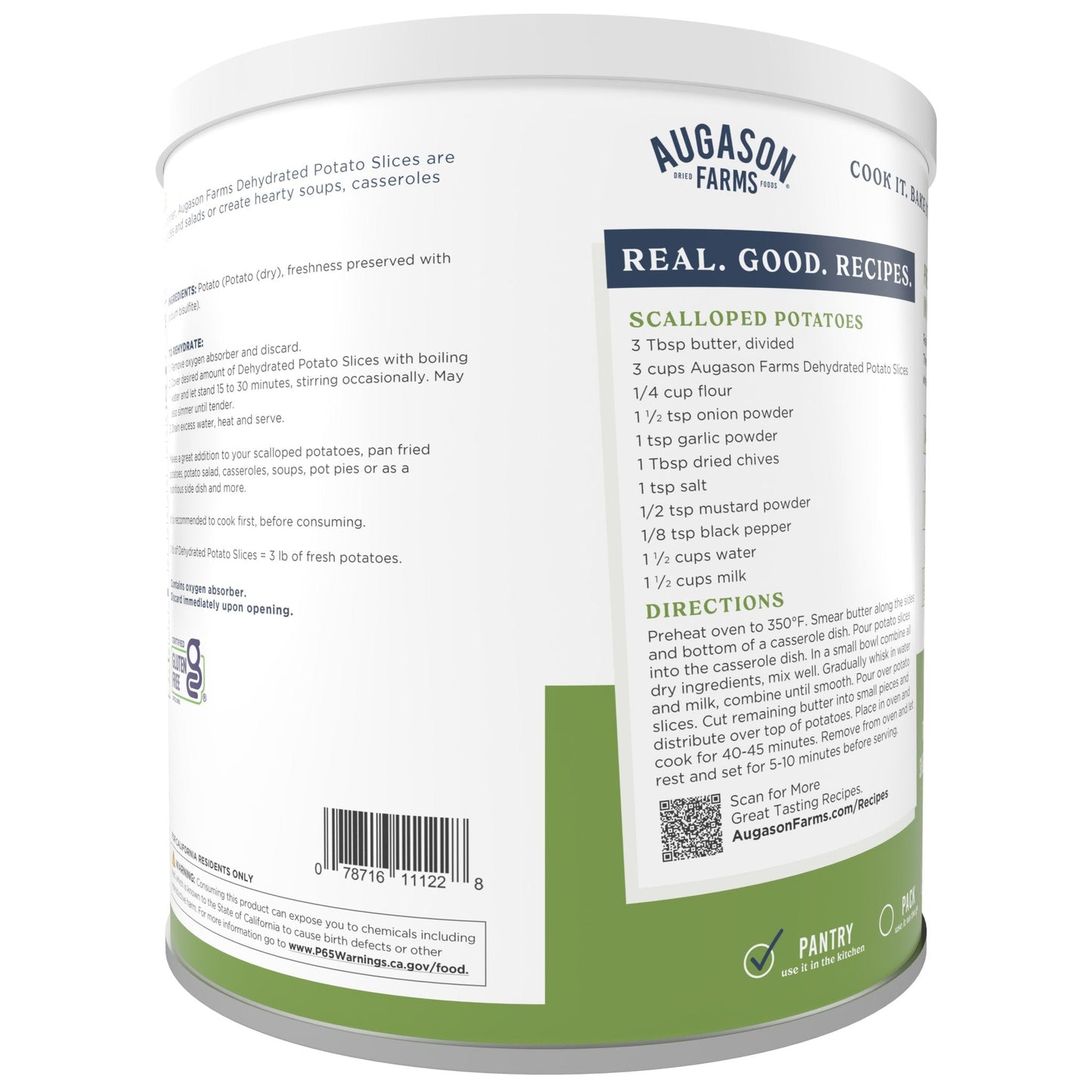 Dehydrated Potato Slices Can, 15 Servings - Blessings Grow Meadows