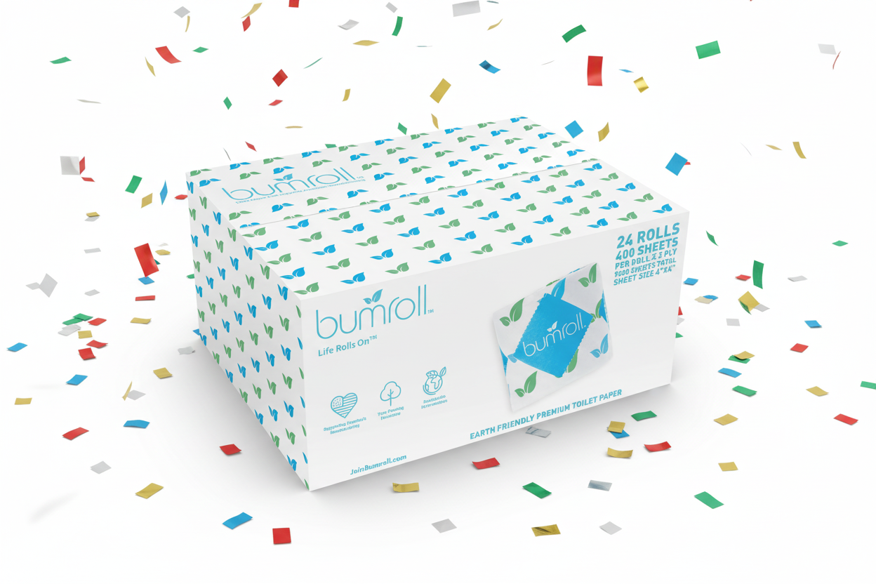 Bumroll, Proudly Made in USA, Premium Toilet Paper & Paper Towels, Plants Trees In The USA