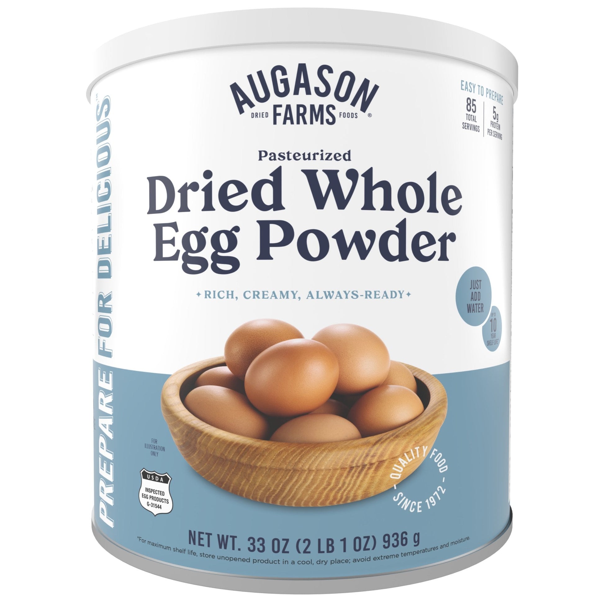 Pasteurized Dried Whole Egg Powder Can, 85 Servings - Blessings Grow Meadows