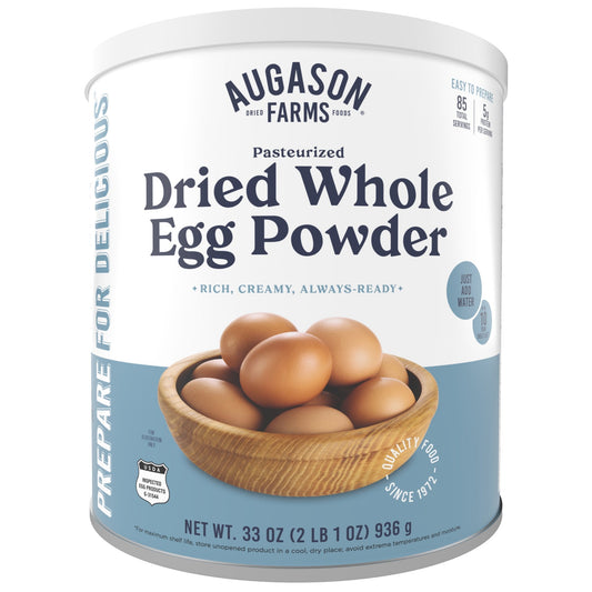 Pasteurized Dried Whole Egg Powder Can, 85 Servings - Blessings Grow Meadows