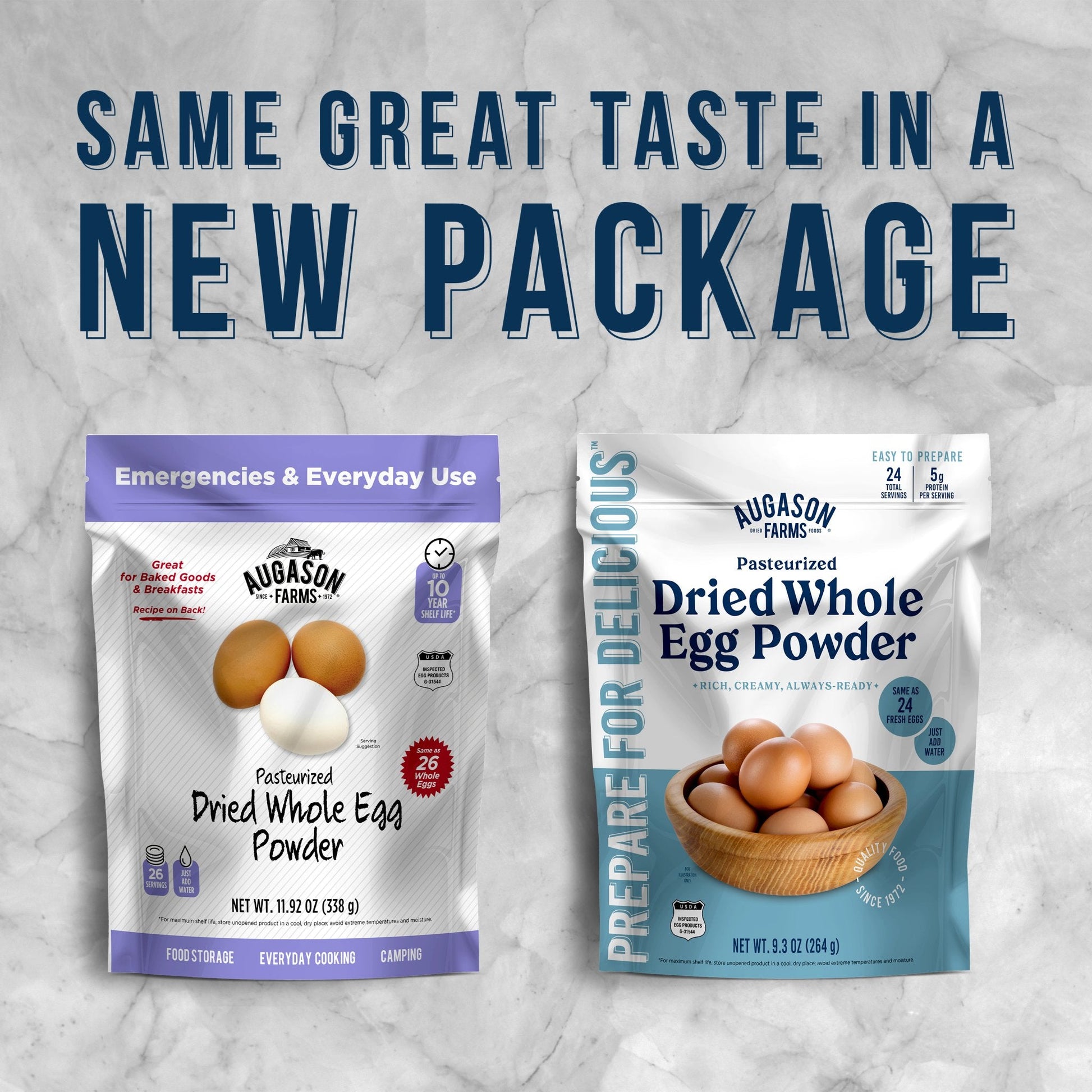 Pasteurized Dried Whole Egg Powder Pouch, 24 Servings - Blessings Grow Meadows