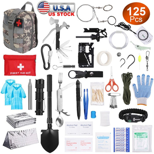 125-in-1 Survival Kit, Professional Gear for Camping, Hiking, Emergency SOS - Blessings Grow Meadows