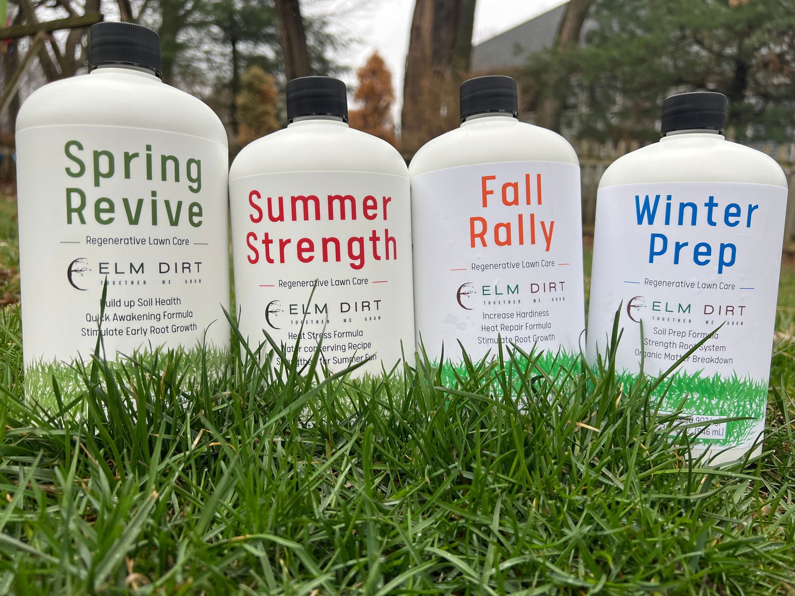 Elm Dirt regenerative and sustainable lawn care fertilizer for 2000 sq ft, promoting healthy, eco-friendly lawn growth.