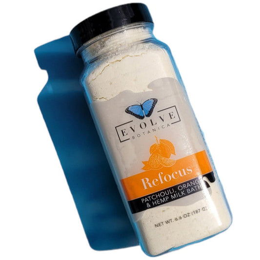 Milk Bath - Refocus (Patchouli, Orange, & Hempseed Oil) - Blessings Grow Meadows