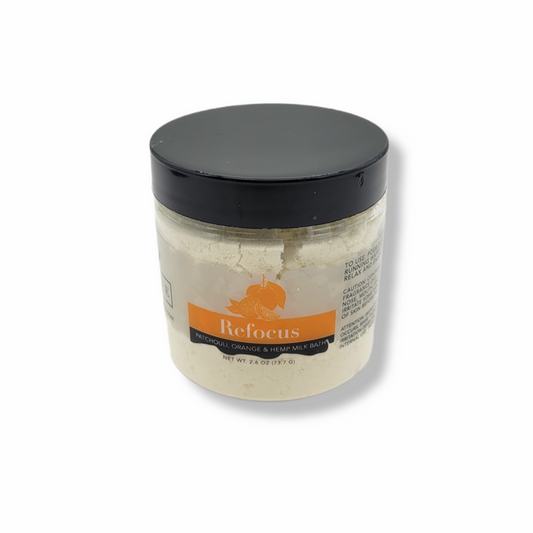 Milk Bath - Refocus (Patchouli, Orange, & Hempseed Oil) Mini - Blessings Grow Meadows