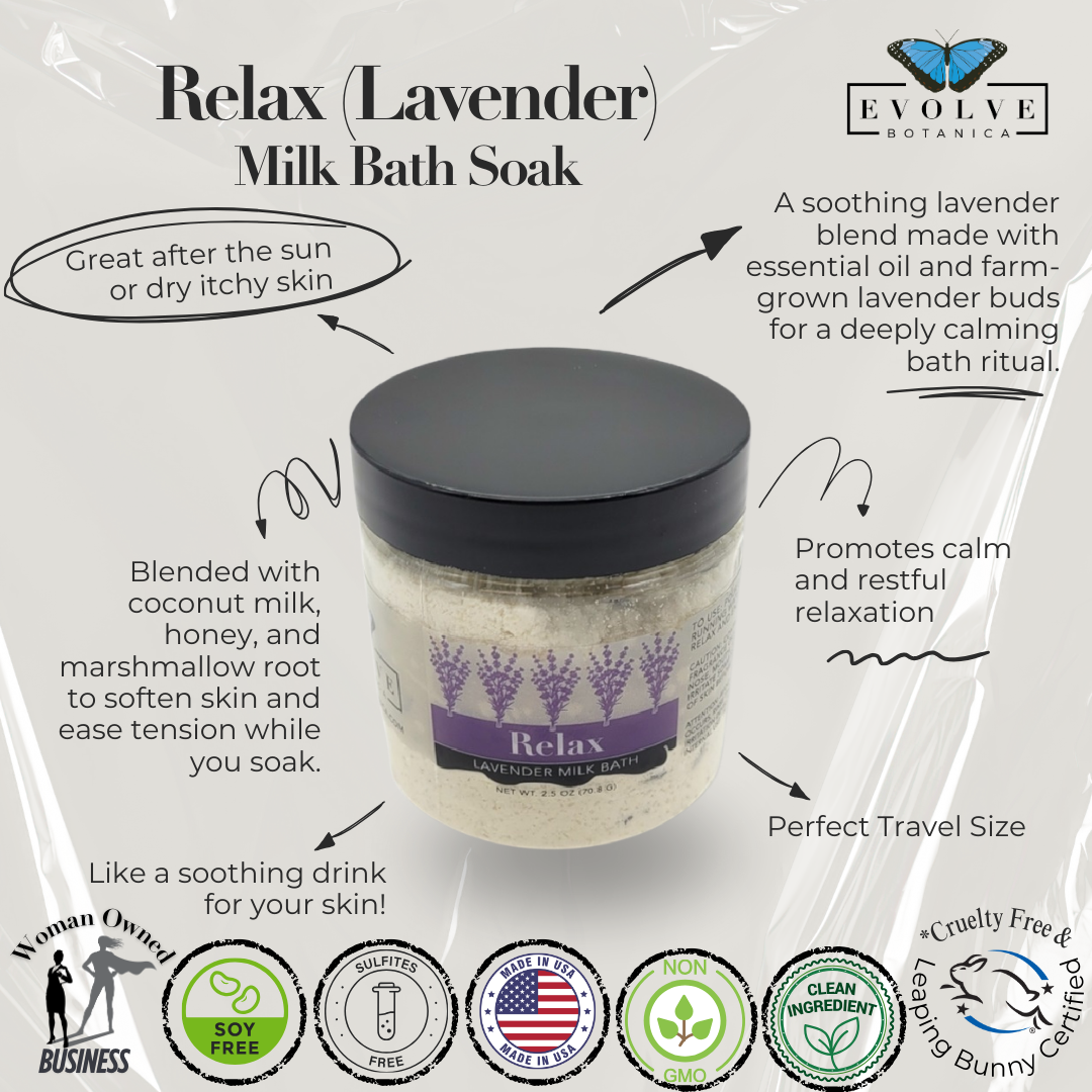 Milk Bath - Relax (Lavender) Mini - Blessings Grow Meadows