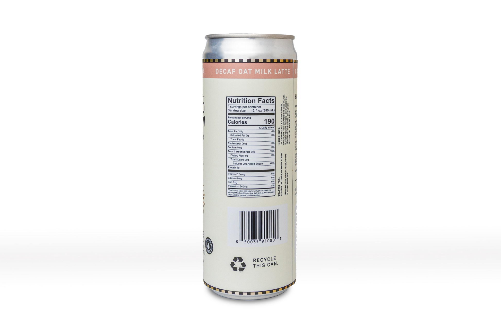 Cold Brew Oat Latte 12-pack by Explorer Cold Brew featuring rich, creamy oat milk coffee with customizable caffeine levels.
