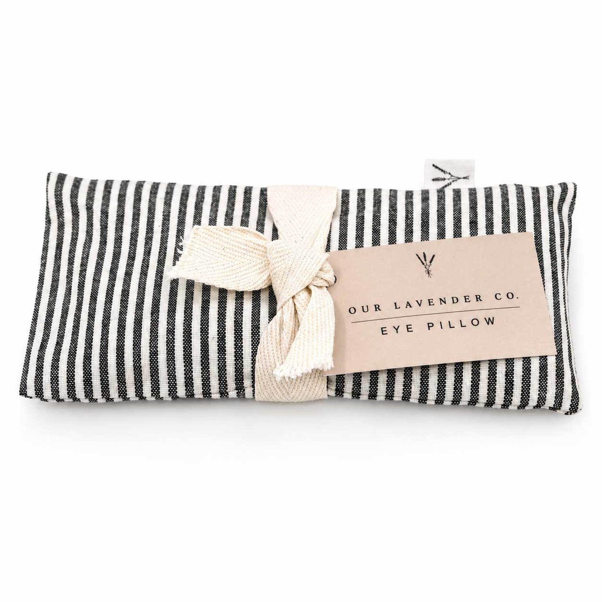 Lavender eye pillow heating and cooling pad by Our Lavender Co, soft fabric with lavender scent for relaxation and eye comfort.
