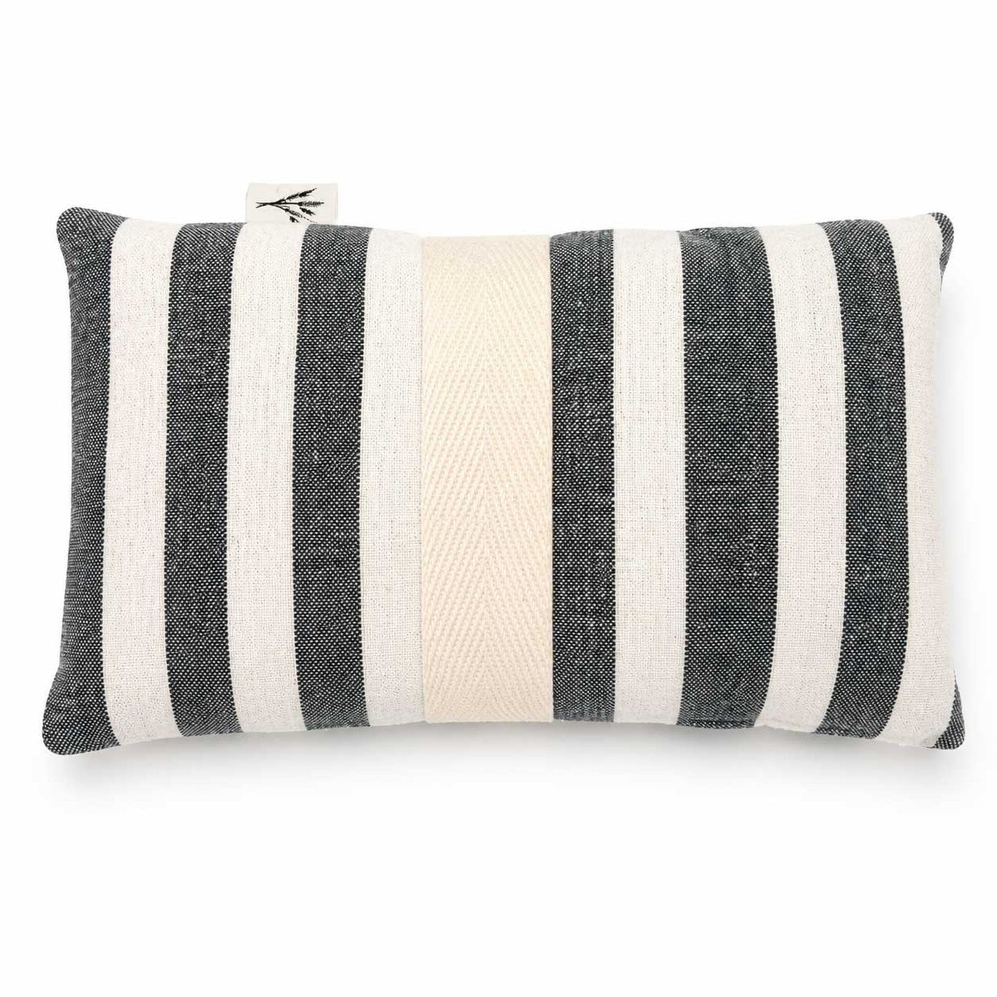 Lavender eye pillow from Our Lavender Co with fabric cover, designed for heating and cooling relaxation, used in bath and body routines.