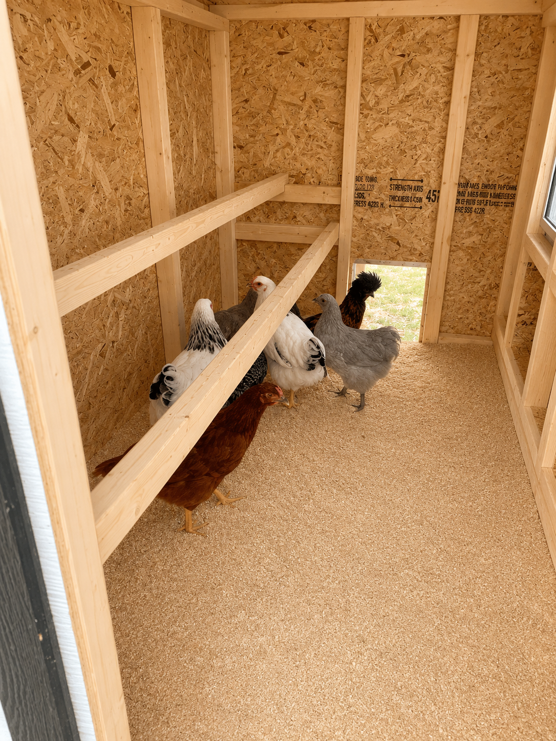 Large OverEZ Chicken Coop for up to 15 chickens, featuring spacious design and sturdy construction for backyard poultry.