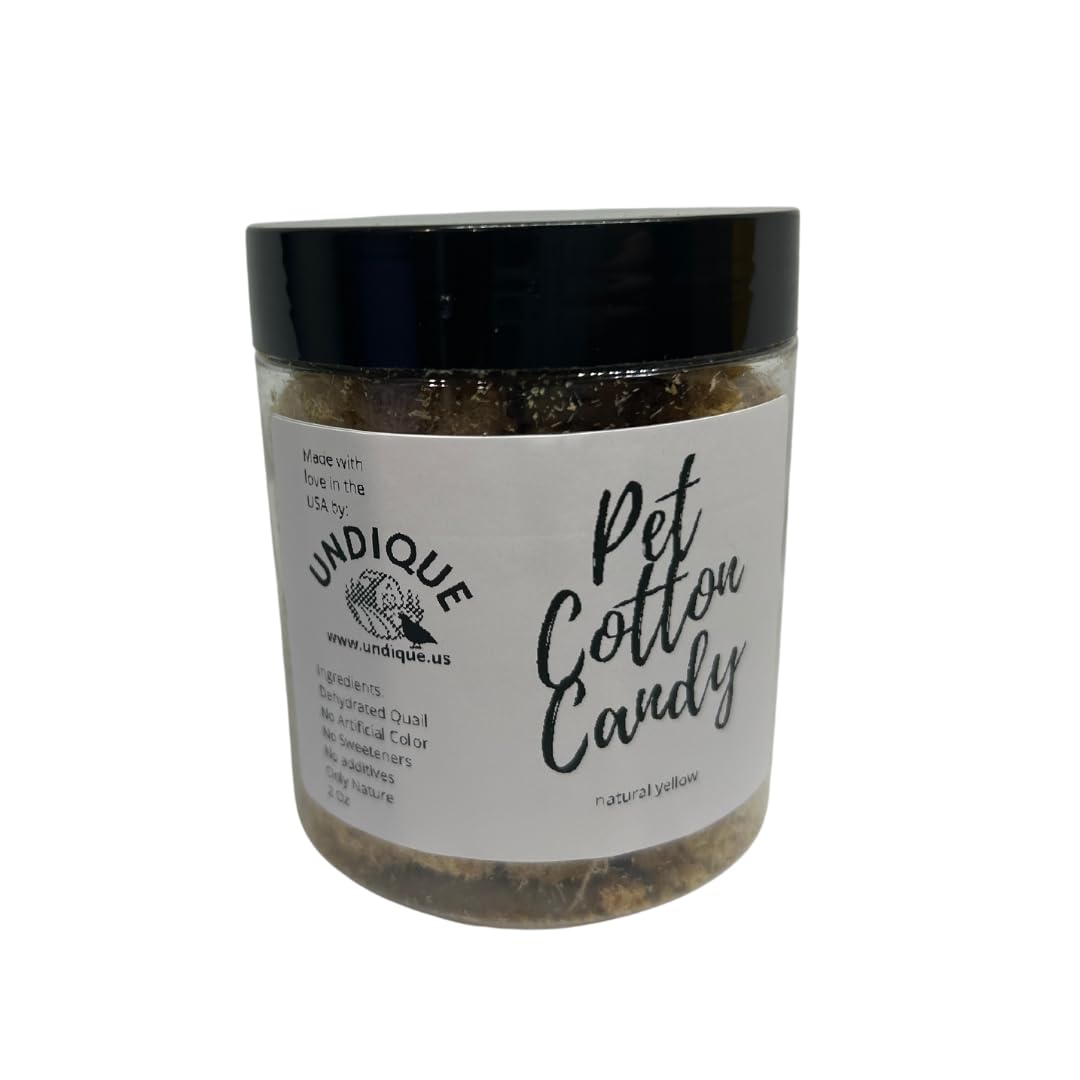 Pet Cotton Candy treat made from premium quail meat by Quailz for all pets, fluffy and protein-rich, ideal for picky eaters.