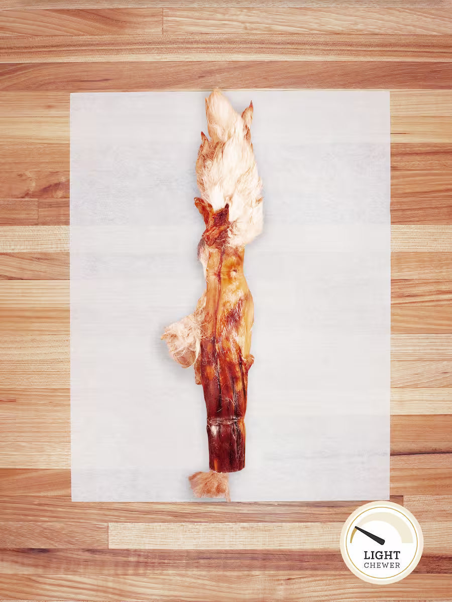 Farm Hounds Rabbit Chews & Hides (Hairy) natural chew for small rabbits, showing the textured hairy hide and chew pieces.