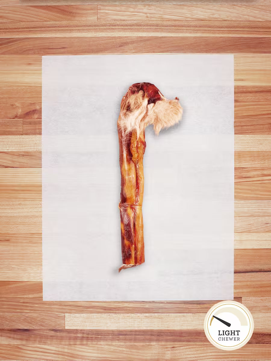 Farm Hounds hairy rabbit chews and hides, natural chew treats for small pets, showing textured hairy rabbit hides and chews.
