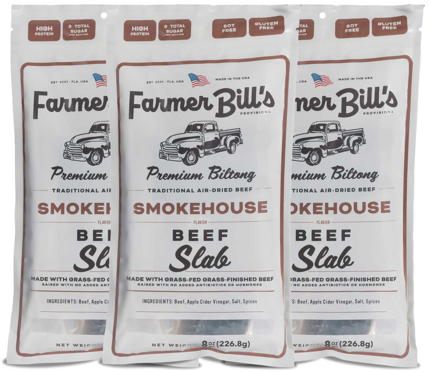 8 oz Smokehouse Beef Biltong Slab - Blessings Grow Meadows -