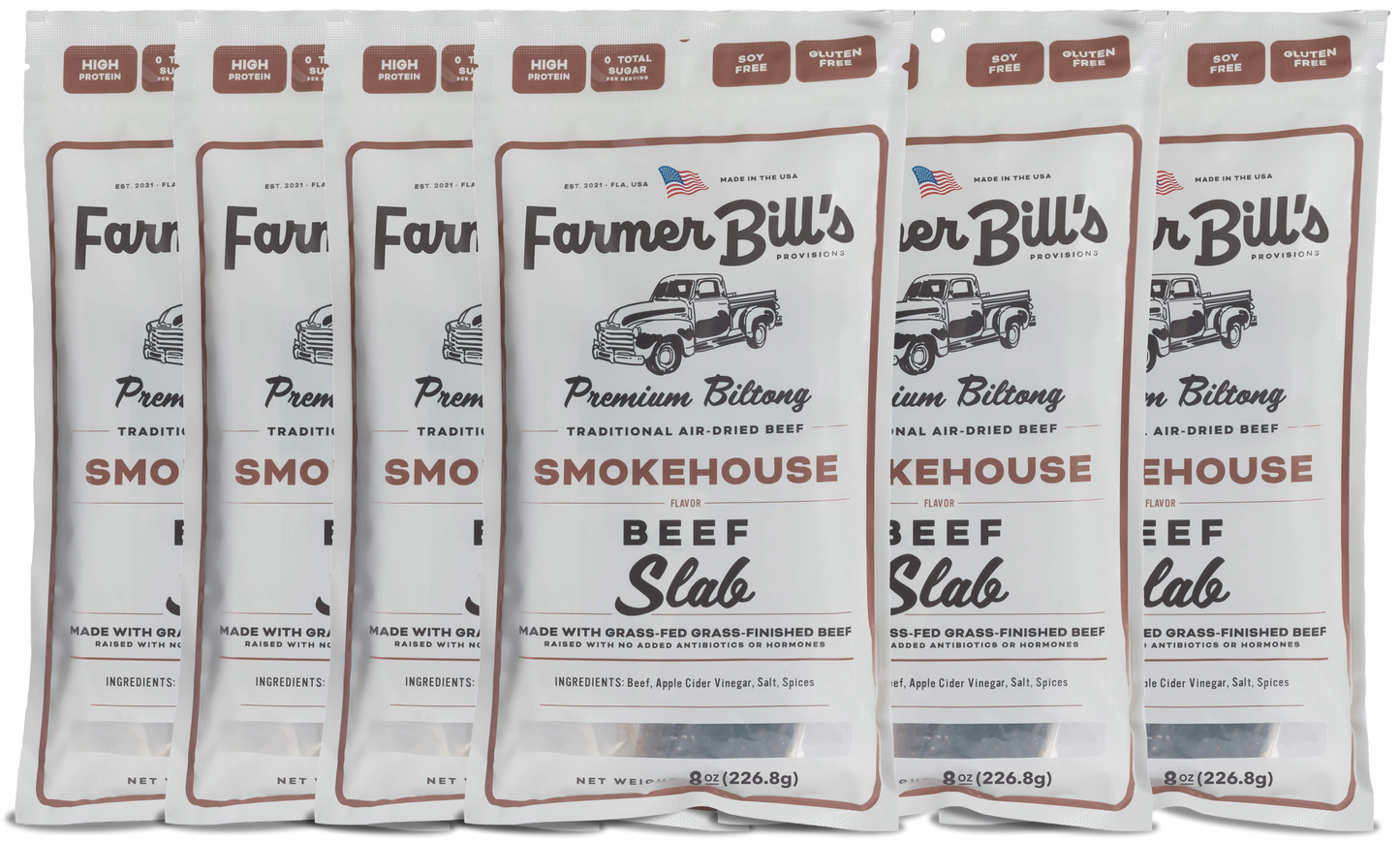 8 oz Smokehouse Beef Biltong Slab - Blessings Grow Meadows -