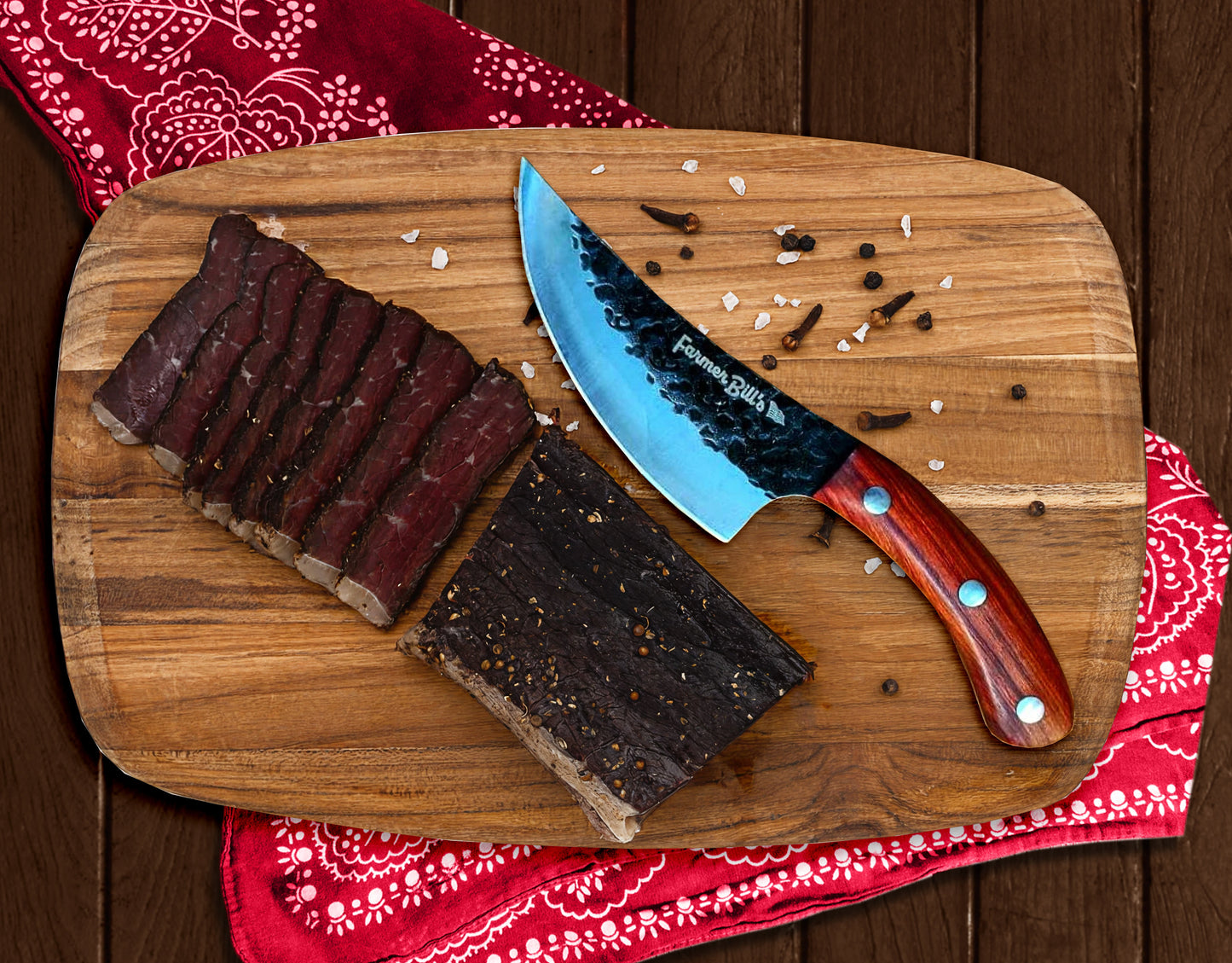 8 oz Spicy Chili Beef Biltong Slab - Blessings Grow Meadows