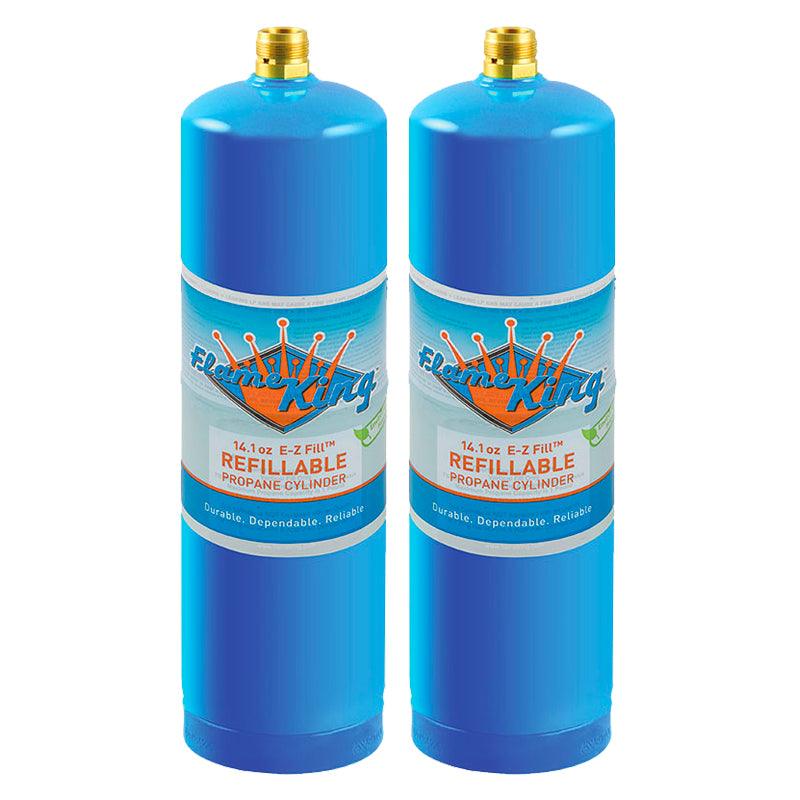 Flame King 2 Pack Eco Friendly Sustainable 1lb Refillable Propane Tank Welding LP Cylinder 14.1 - Blessings Grow Meadows