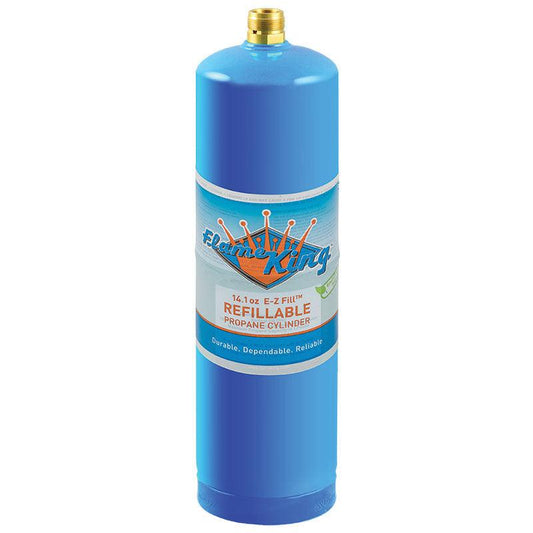 Flame King Eco Friendly Sustainable 1lb Refillable Propane Tank Welding LP Cylinder 14.1 - Blessings Grow Meadows