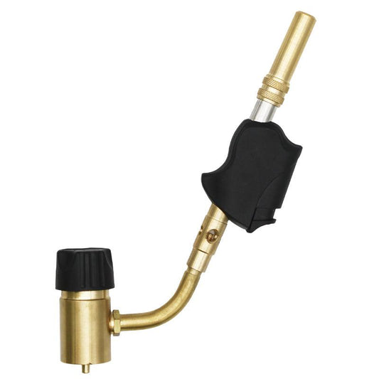 Flame King High Intensity Propane Torch Head with Piezo Igniter switch, used for weed burning and outdoor torch applications.
