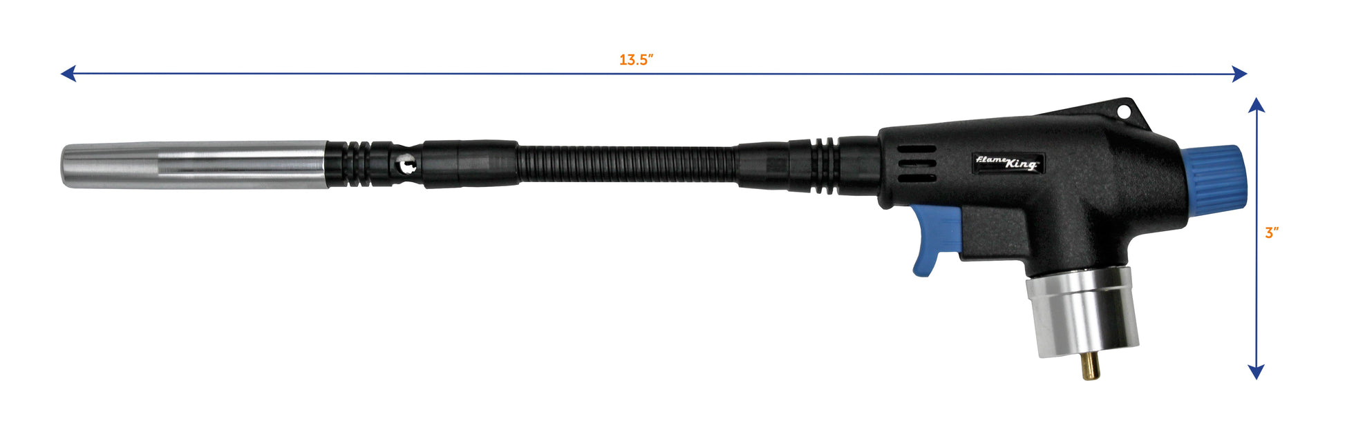 Flame King High Intensity Propane Torch Head with bendable flexible neck, designed for weed burning and outdoor heating tasks.