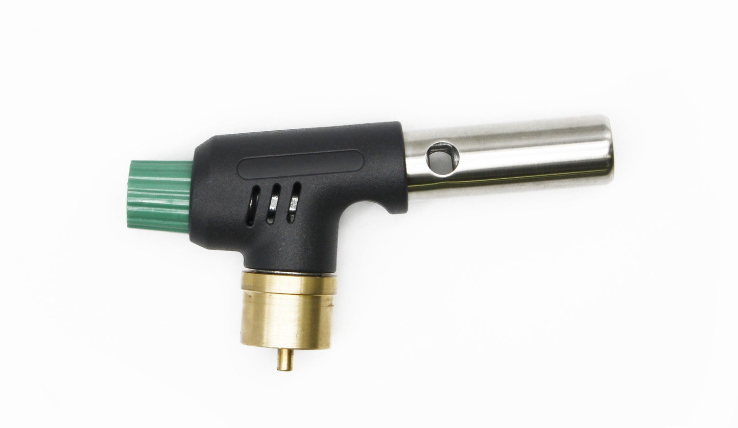 Flame King Mini Propane Blow Torch Head 10,000 BTU for kitchen use and soldering, with adjustable flame and ergonomic handle.