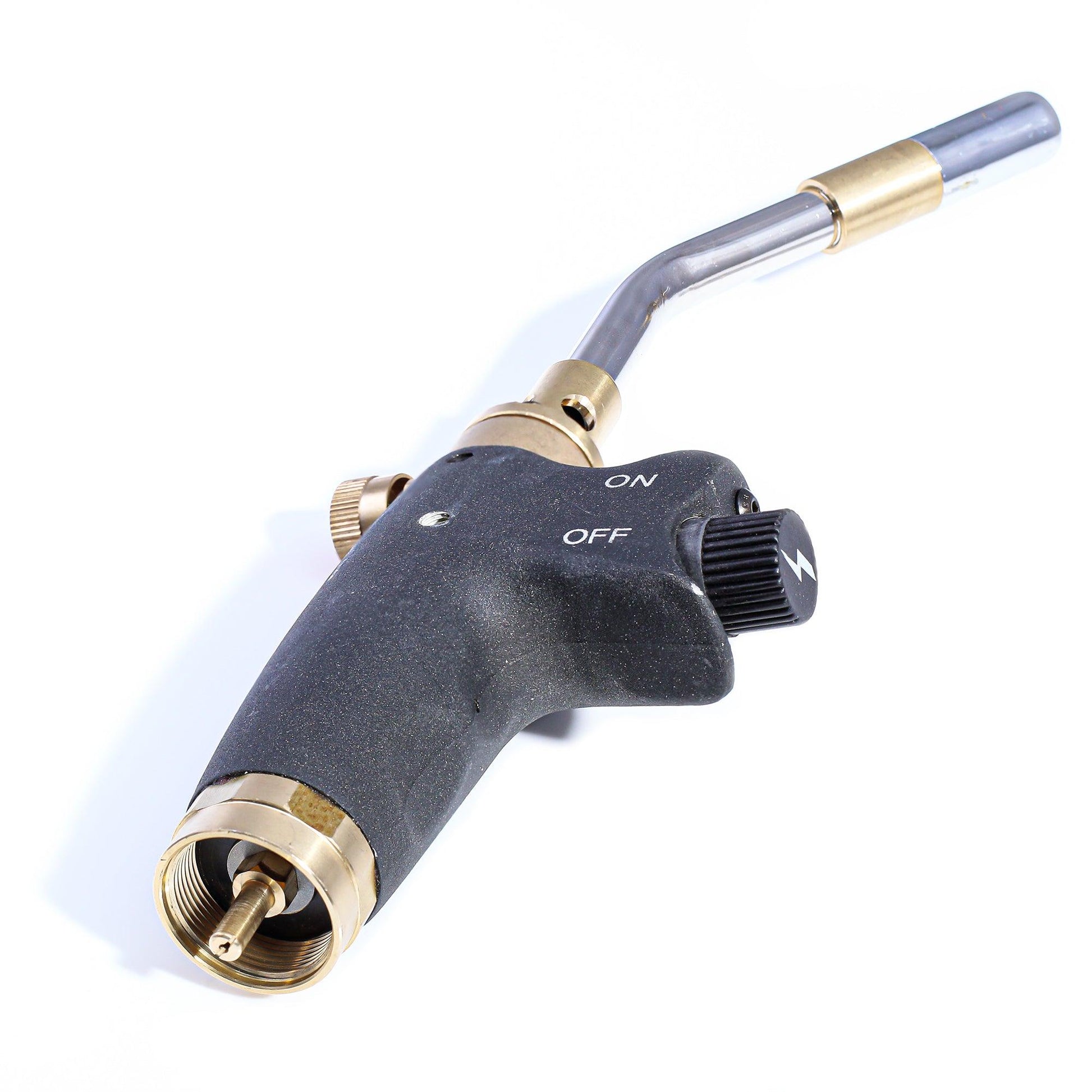 Flame King Welding Professional Auto-Ignition Propane Torch Head for weed burning and outdoor heating, durable metal construction.