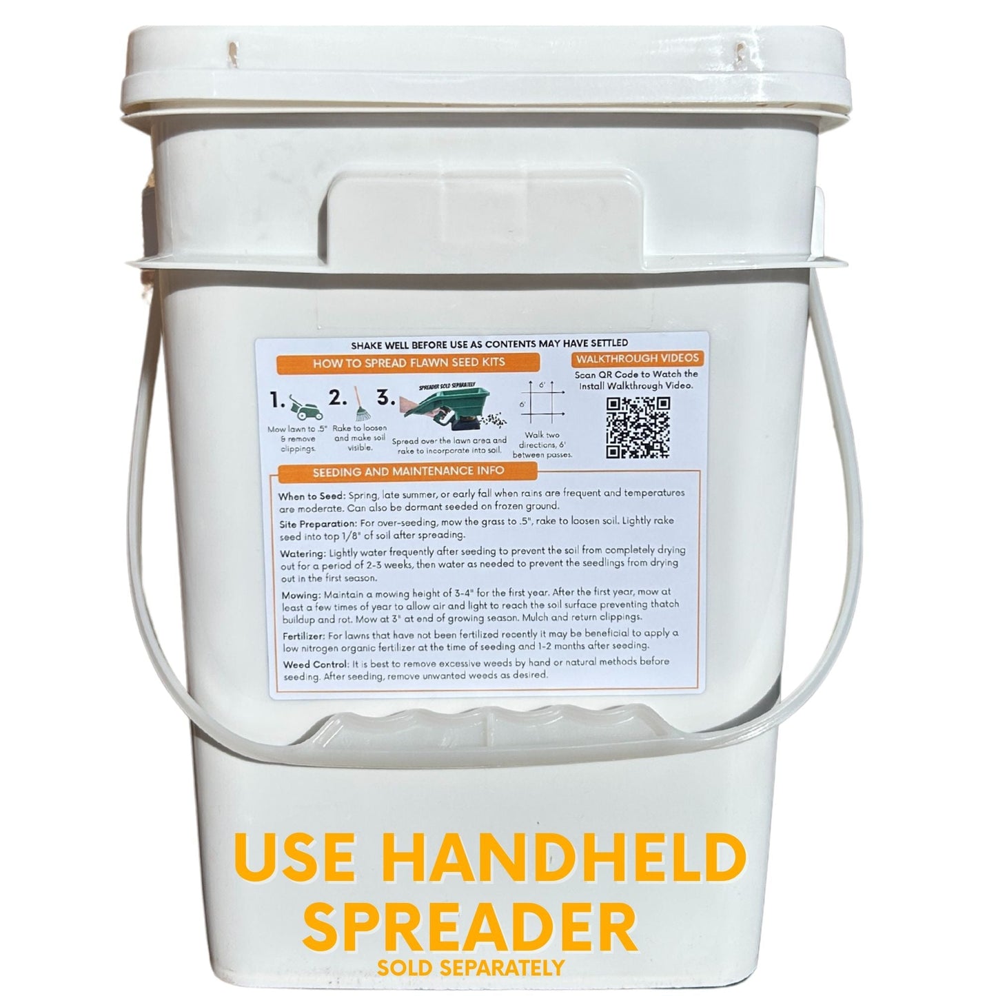 Flawn Seed Kits Easy Spread Soil Builders and Compost Mix in 12 oz jar for enriching garden soil up to 500 sq ft.