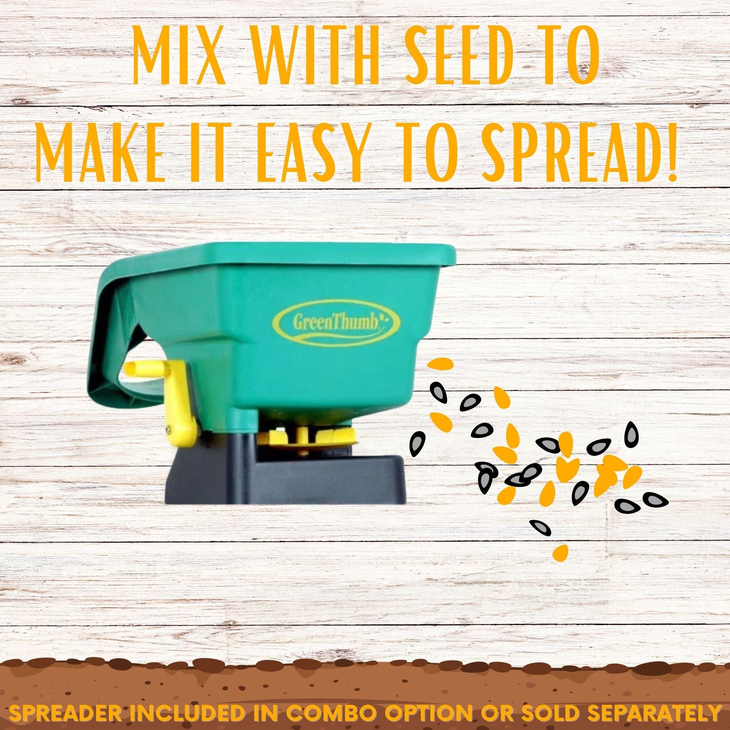Flawn Seed Kits Easy Spread Soil Builders and Compost Mix in 12 oz jar, ideal for enriching up to 500 sqft of garden soil