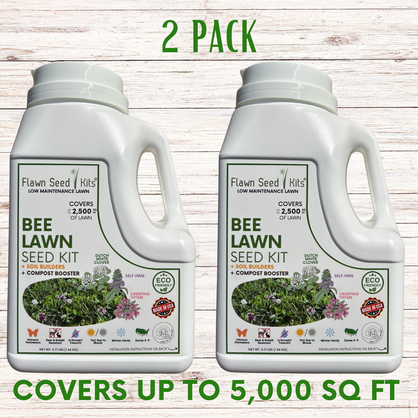 Bee Lawn Seed Kit - Easy Spread Shaker - Blessings Grow Meadows