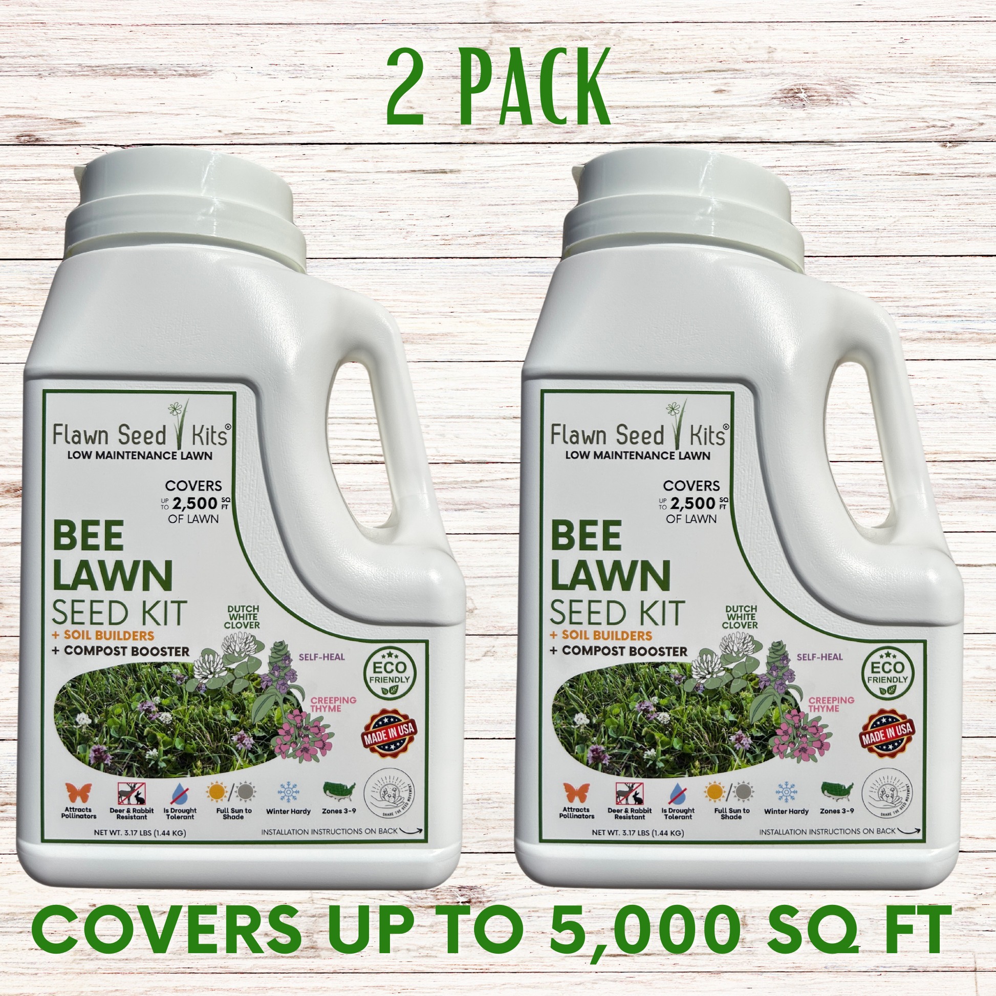 Bee Lawn Seed Kit - Easy Spread Shaker - Blessings Grow Meadows