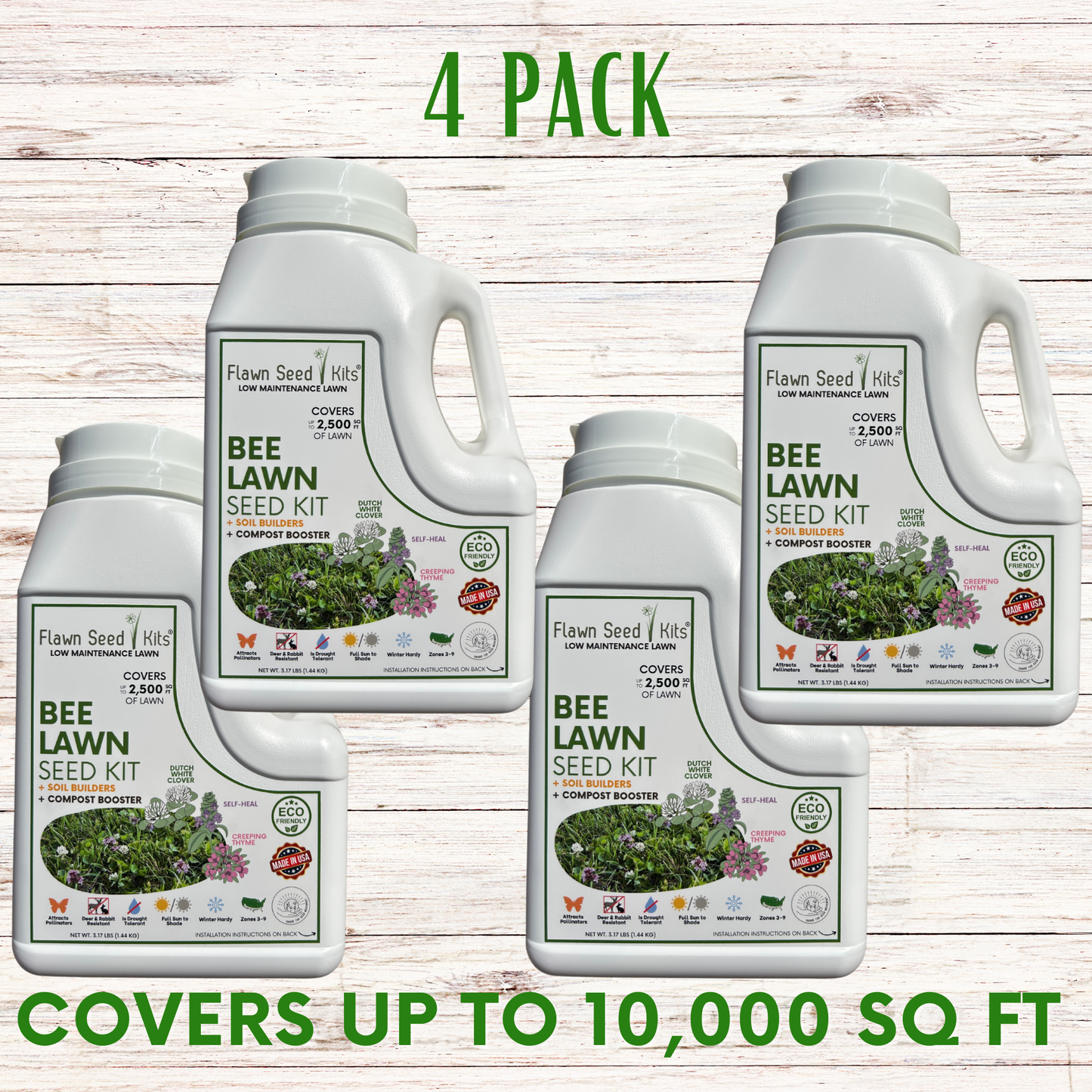 Bee Lawn Seed Kit - Easy Spread Shaker - Blessings Grow Meadows