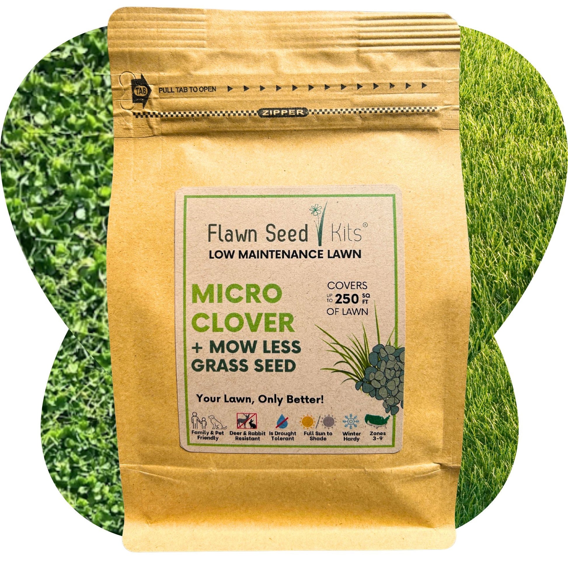 Micro Clover + Mow Less Grass Seed - Blessings Grow Meadows