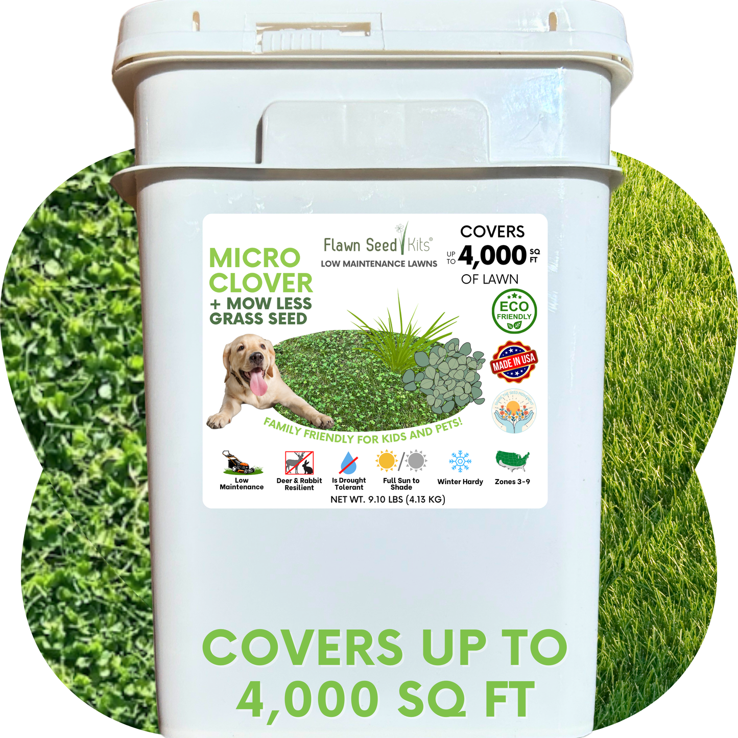 Micro Clover + Mow Less Grass Seed - Blessings Grow Meadows