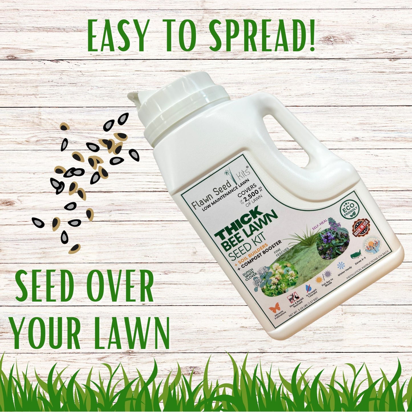 Thick Bee Lawn Seed Kit - Blessings Grow Meadows