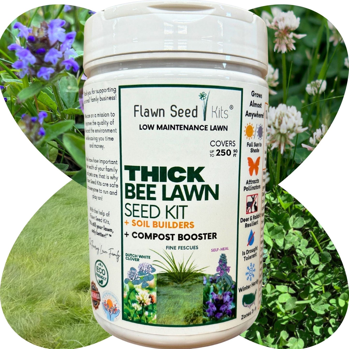 Thick Bee Lawn Seed Kit - Blessings Grow Meadows