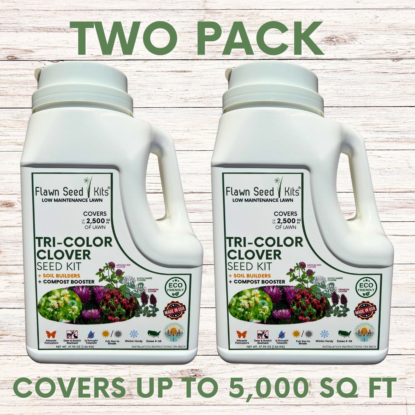 Tri-Color Clover Seed Easy Spread Shaker - Blessings Grow Meadows