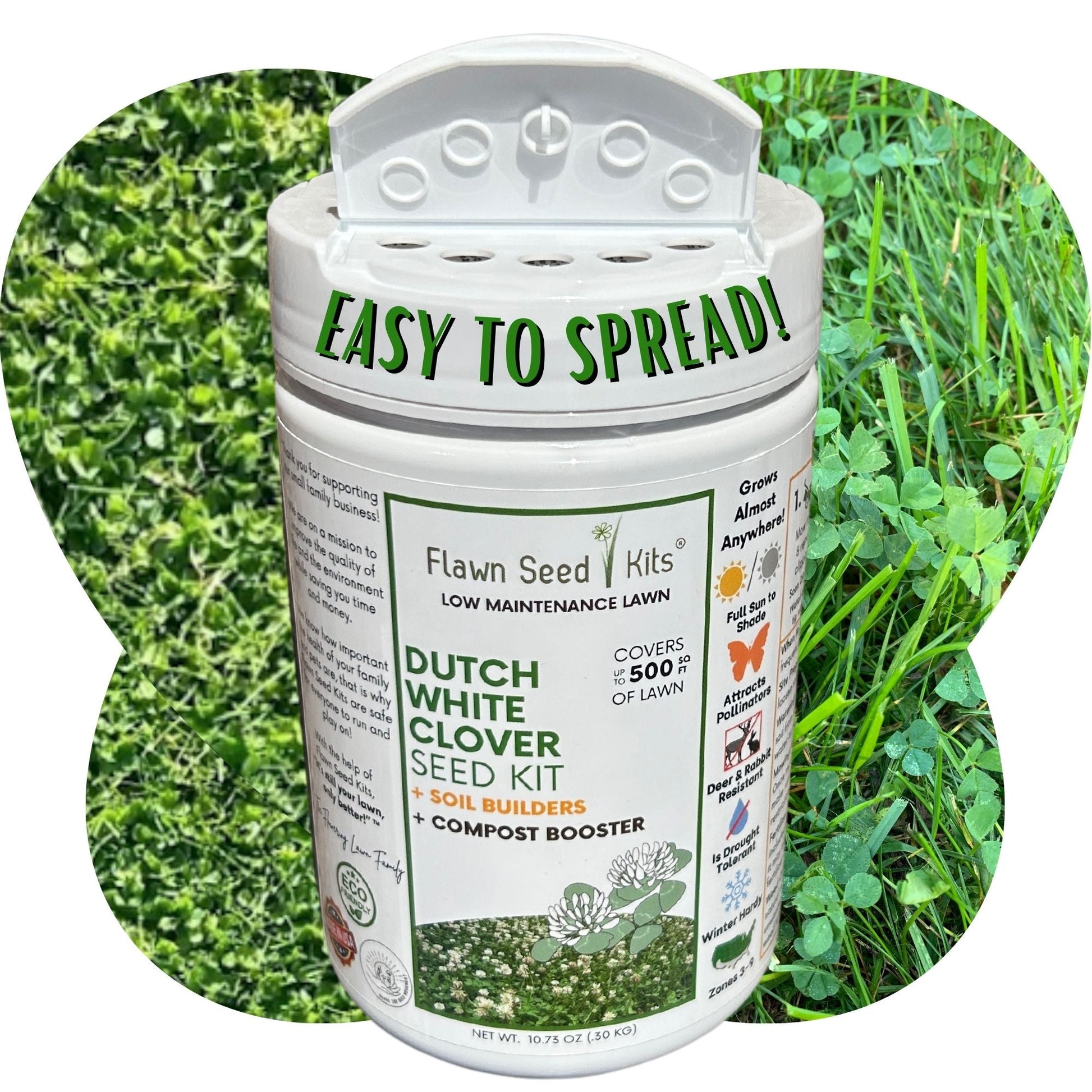 Dutch White Clover Easy Spread Shaker - Blessings Grow Meadows