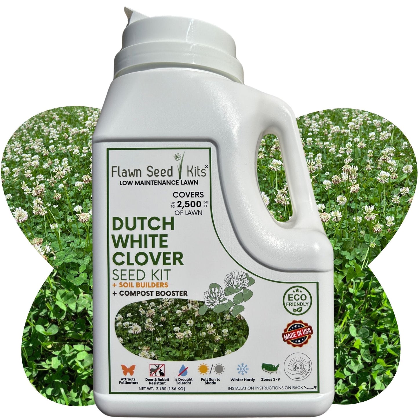 Dutch White Clover Easy Spread Shaker - Blessings Grow Meadows