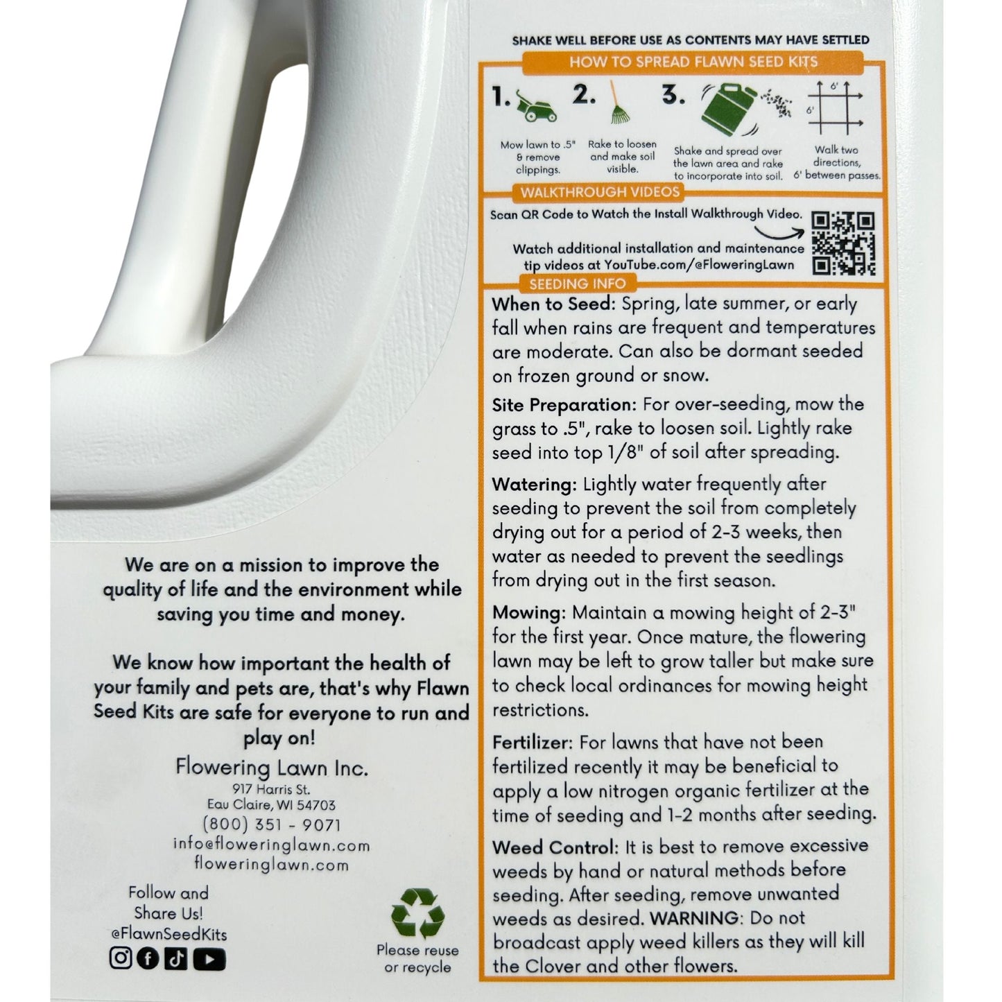 Dutch White Clover Easy Spread Shaker - Blessings Grow Meadows