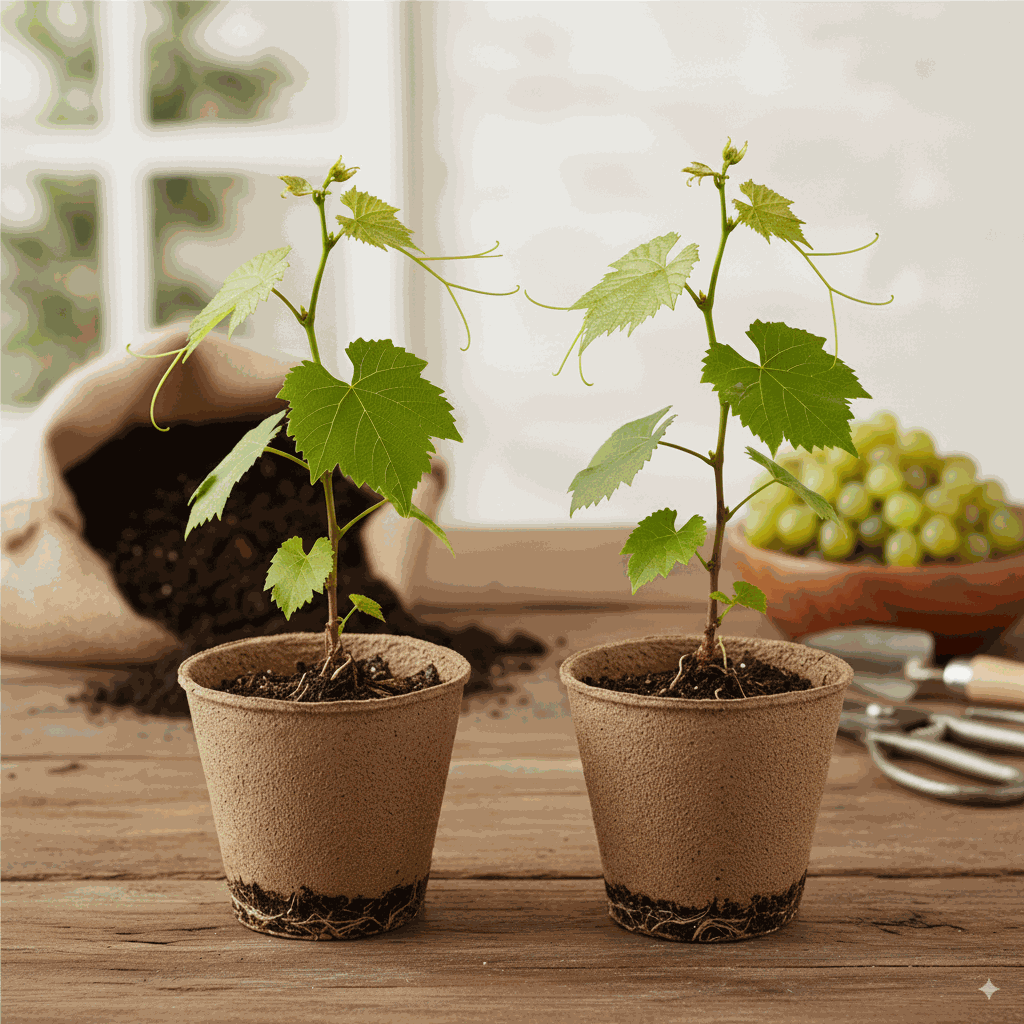 Healthy Hardy Grape Vine 'Traminette' from Florida Plants Nursery, with lush green leaves and healthy growth.