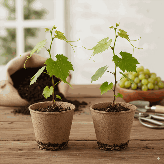 Healthy Hardy Grape Vine 'Traminette' from Florida Plants Nursery, with lush green leaves and healthy growth.