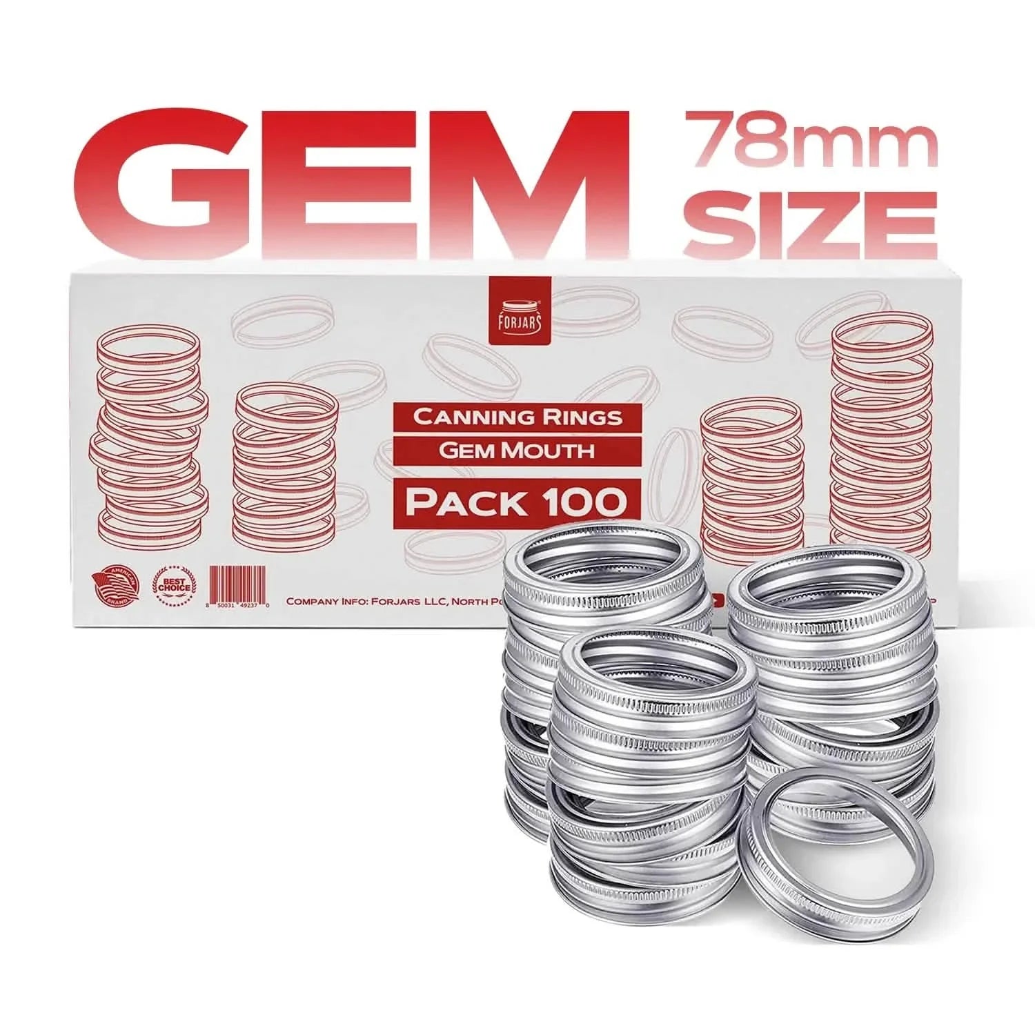 Forjars® - 100 Gem Mouth Rings - Blessings Grow Meadows