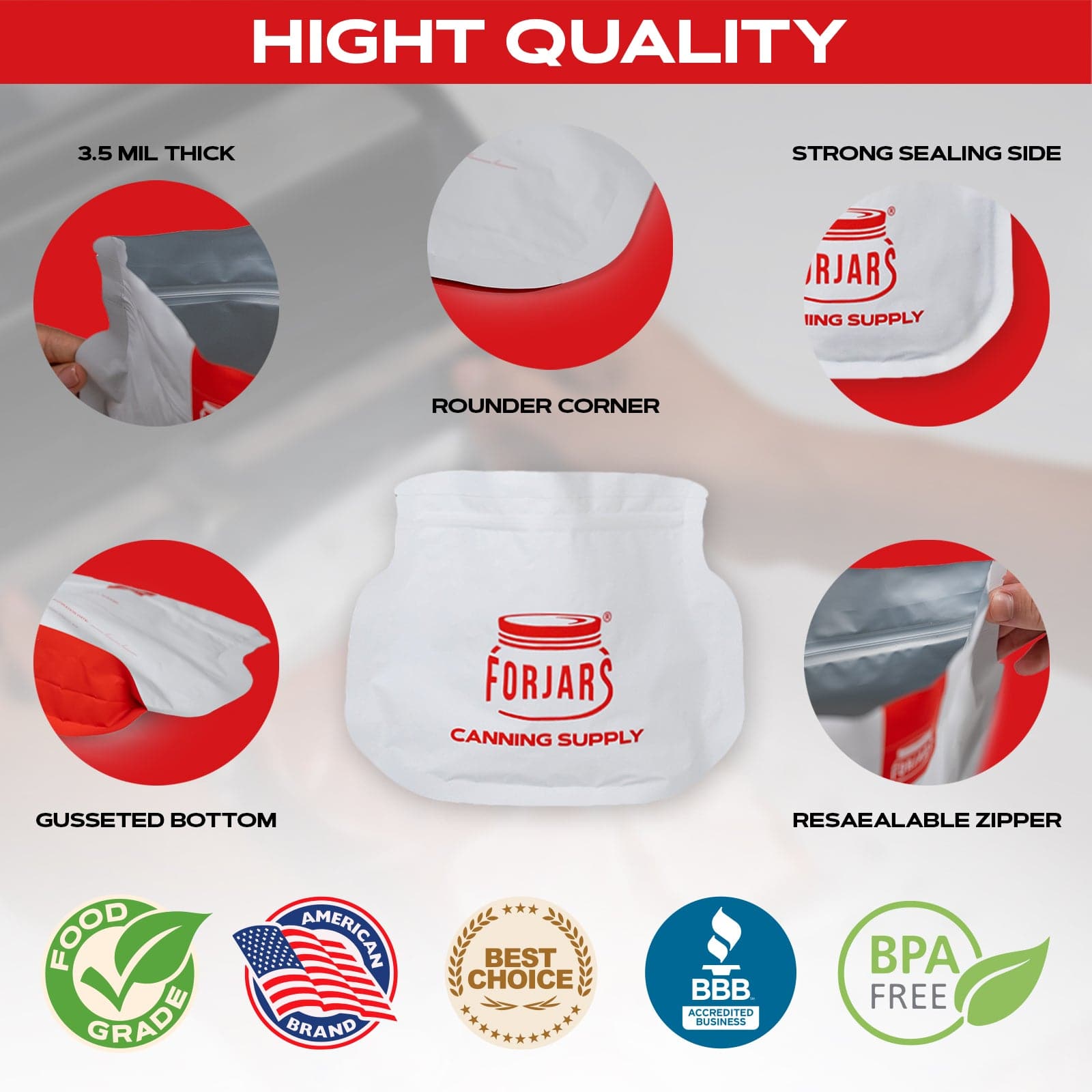 Forjars®  20 count 24oz Mylar Bags - Blessings Grow Meadows