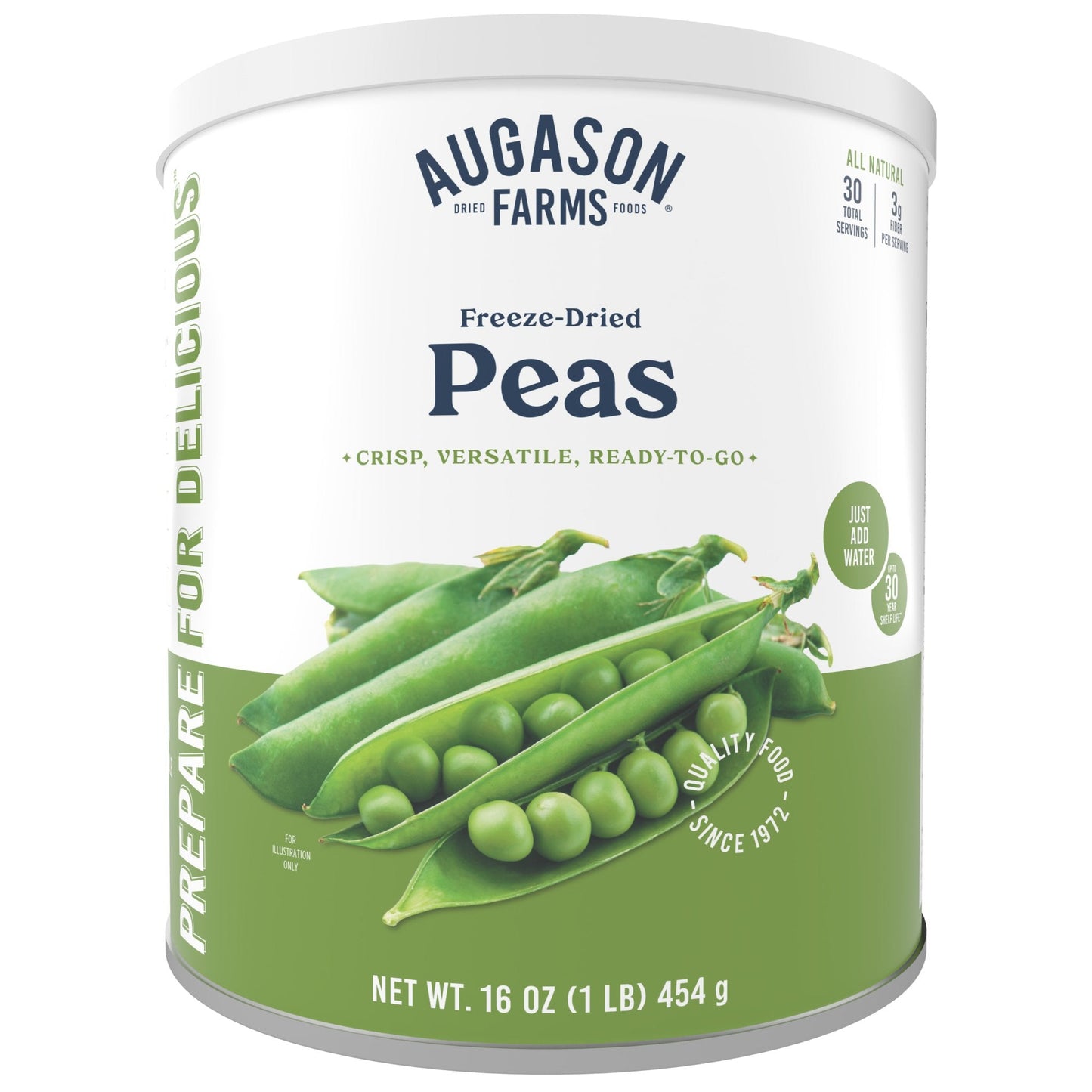 Freeze Dried Peas Can, 30 Servings - Blessings Grow Meadows